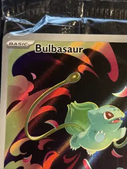 Bulbasaur 133/132 Mega Evolution Box Topper Stamp Stamped Promo Pokemon Card (LP - Image 2