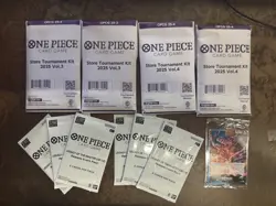 One Piece Card Game Release Event + Tournament Kit 2025 Vol 3 Vol 4 x2 & More - Image 1