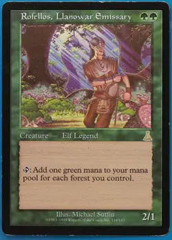 Rofellos, Llanowar Emissary Urza's Destiny HEAVILY PLD (Reserved List) (494114) - Image 1