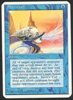 ***Alpha Cut Siren's Call*** MTG 4th Edition Magic Kid Icarus - Image 1