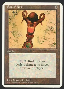 ***Alpha Cut Rod of Ruin*** MTG 4th Edition Magic Kid Icarus - Image 1