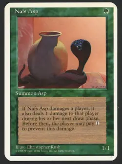 ***Alpha Cut Naf's Asp*** MTG 4th Edition Magic Kid Icarus - Image 1