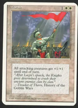 ***Alpha Cut Morale*** MTG 4th Edition Magic Kid Icarus - Image 1