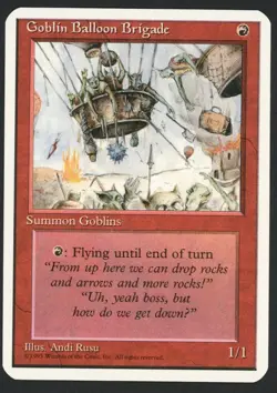 ***Alpha Cut Goblin Balloon Brigade*** MTG 4th Edition Magic Kid Icarus - Image 1