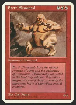 ***Alpha Cut Earth Elemental*** MTG 4th Edition Magic Kid Icarus - Image 1