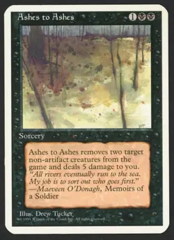 ***Alpha Cut Ashes to Ashes*** MTG 4th Edition Magic Kid Icarus - Image 1