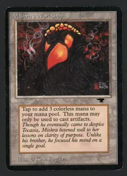 ***Mishra's Workshop (Inked Corner)*** MTG Antiquities Kid Icarus - Image 1