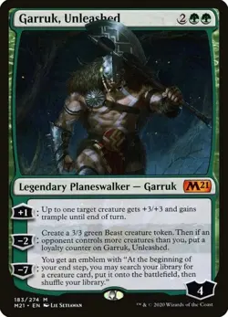 X 1 Garruk, Unleashed NM-M M21 183 MTG Magic The Gathering - Image 1