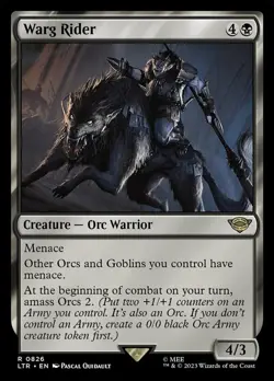Mint/Near-Mint, English - 1 x MTG Warg Rider The Lord of the Rings: Tales of Mid - Image 1