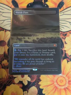 1x Foil Borderless Marsh Flats Magic The Gathering Mythic - Image 1