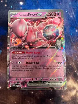Pokemon TCG Team Rocket's Mewtwo ex SVP 216 Destined Rivals Black Star Promo NM - Image 3