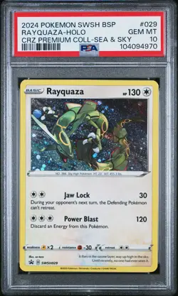 2024 POKEMON SWSH BLACK STAR PROMO #029 RAYQUAZA-HOLO PSA 10 - Image 1