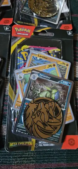 Pokemon MEGA Premium Checklane Set Of 4 (Tyranitar ) Factory Sealed - Image 1