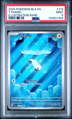 2025 POKEMON BLK EN-BLACK BOLT ILLUSTRATION RARE #113 TYNAMO PSA 9 - Image 1