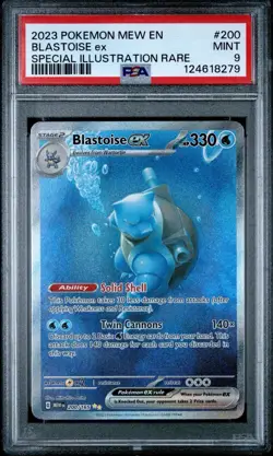 2023 POKEMON MEW EN-151 SPECIAL ILLUSTRATION RARE #200 BLASTOISE EX PSA 9 - Image 1