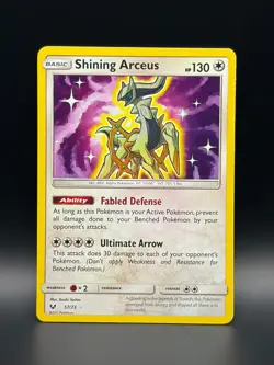Pokemon TCG Shining Arceus 57/73 Shining Legends Holo Near Mint - Image 1