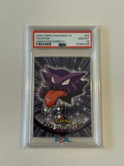 PSA 10 - 2000 Pokemon Topps Series 2 #93 Haunter Blue Logo (POP 1 of 41) - Image 1