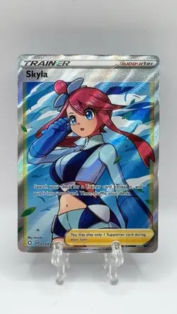 Pokemon TCG Skyla Full Art Trainer #72/72 Shining Fates Ultra Rare Holo 2021 - Image 1