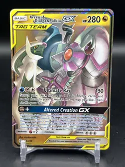 Arceus & Dialga & Palkia GX 156/236 Sm Cosmic Eclipse Holo Pokemon NM - Image 1
