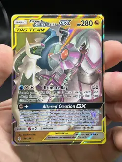 Arceus & Dialga & Palkia GX 156/236 Sm Cosmic Eclipse Holo Pokemon NM - Image 3
