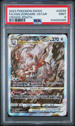 2023 POKEMON SWORD & SHIELD CROWN ZENITH FULL ART/HISUIAN ZOROARK VSTAR PSA 9 - Image 1