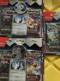 5 X Pokemon TCG: Obsidian Flames & Twilight Masquerade Coin Bundle - Sealed - Image 4