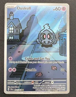 Pokemon TCG Duskull 68/64 Shrouded Fable Illustration Rare IR Full Art Holo NM - Image 1