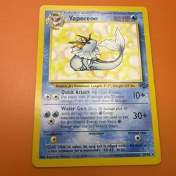 Pokemon TCG Vaporeon 28/64 Jungle Set Non-Holo Rare Unlimited 1999 WOTC LP - Image 2