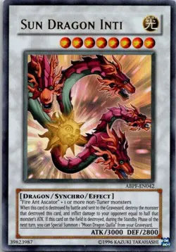 Sun Dragon Inti ABPF-EN042 Absolute Powerforce Ultra Rare Yugioh LP - Image 1