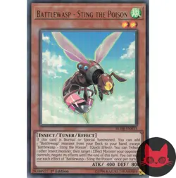 Yugioh Battlewasp - Sting the Poison BLHR-EN033 Ultra Rare 1st Edition NM - Image 1