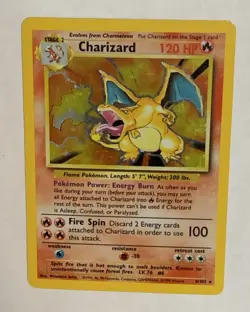 1999 Charizard Holo Base Set Pokemon Card #4/102 (NM) Light Play - Image 1