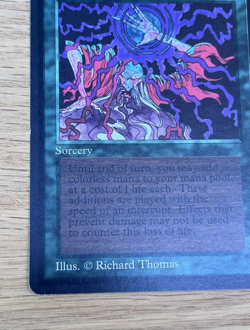 Vintage Magic The Gathering Channel Beta Green Forrest Card MTG Sorcery - Image 5