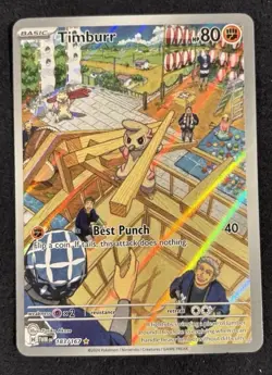 Pokemon TCG Timburr 183/167 Illustration Rare Holo Twilight Masquerade Card NM - Image 1