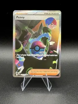 Pokemon TCG Penny Special Illustration Rare Card Paldean Fates 239/091 - Image 1