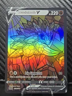 Sandslash CUSTOM Made Stained Glass Holo Van Gogh Shiny Card - Image 1