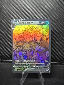 Sandslash CUSTOM Made Stained Glass Holo Van Gogh Shiny Card - Image 2