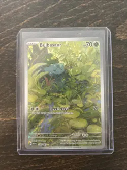 Pokemon TCG Bulbasaur Scarlet Violet-151 Illustration Rare Card 166/165 NM - Image 1