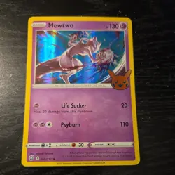 Mewtwo Foil Holo Promo RARE Chatime 354/S-P Pokemon Card Indonesia Exclusive - Image 1