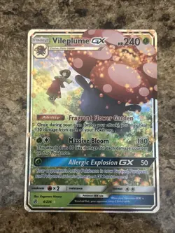 Vileplume GX - 4/236 - Pokemon Cosmic Eclipse Sun & Moon Ultra Rare Card NM - Image 1