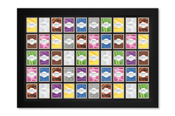 Black 50 Trading Card Frame for TCG, Pokemon, MTG, Sports Display Holder, Wooden - Image 1