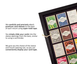 Black 50 Trading Card Frame for TCG, Pokemon, MTG, Sports Display Holder, Wooden - Image 4