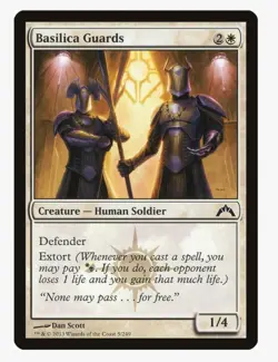 Basilica Guards | Gatecrash (GTC) | MTG | Human Soldier | Defender | Extort | LP - Image 1