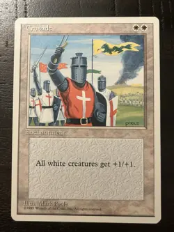 MTG Crusadee 4th Edition Regular Rare -Moderate Play - Image 1