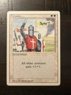 MTG Crusade Revised Edition Regular Rare - BANNED card Heavy Play - Image 1