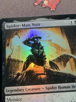 Spider-Man Noir Foil MTG Spider-Man Magic The Gathering Uncommon - Image 1