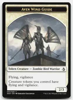 MTG Aven Wind Guide // Hippo Double-Sided Token T Amonkhet 4 // 22 LP - Image 1