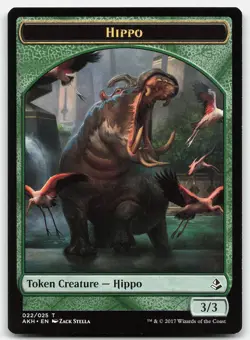 MTG Aven Wind Guide // Hippo Double-Sided Token T Amonkhet 4 // 22 LP - Image 2