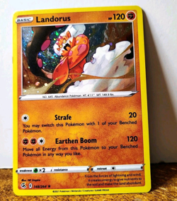 POKEMON LANDORUS 148/264 COSMOS HOLO RARE FUSION STRIKE LP - Image 1