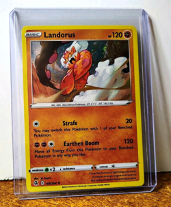 POKEMON LANDORUS 148/264 COSMOS HOLO RARE FUSION STRIKE LP - Image 4