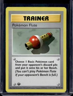 Pokemon Cards: Base Set 1st Edition Uncommon: Pokemon Flute 86/102 - Image 1
